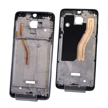 Рамка дисплея Xiaomi Redmi Note 8 Pro (M1906G7G/M1906G7i/M1906G7E/M1906G7T/2015105/G7 (с двумя отверстием под СИМ холдер) черная