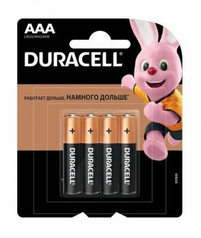 Комплект батареек Duracell AAA (мизинчиковые) LR03 4 шт