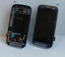 Дисплей Samsung Galaxy S3 Duos, GT i9300i, с сенсором синий,  Amoled