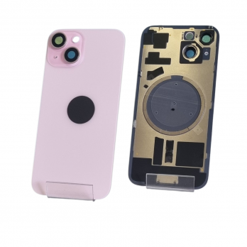 Задняя крышка iPhone 15 розовая (PREMIUM)