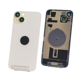 Задняя крышка iPhone 15 Plus желтая (PREMIUM)