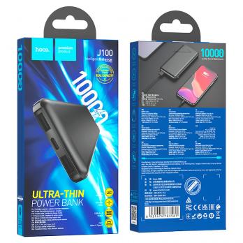 Мобильный блок питания Пауэрбанк Hoco J100 10000 mAh 1 выход Micro USB 1 выход USB-C