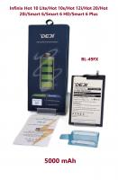 Аккумулятор DEJI для Infinix Hot 10 Lite/Hot 10S/Hot 12i/Hot 20i/Smart 6/Smart 6 HD/Smart 6 Plus (BL-49FX) Premium - 5000mAh