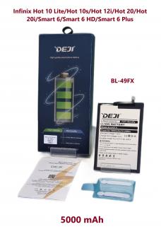 Аккумулятор DEJI для Infinix Hot 10 Lite/Hot 10S/Hot 12i/Hot 20i/Smart 6/Smart 6 HD/Smart 6 Plus (BL-49FX) Premium - 5000mAh