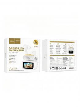 Беcпроводные наушники Bluetooth (вакуумные) Hoco EW88 белые (OR) с дисплеем