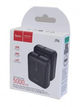 Мобильный блок питания Пауэрбанк Hoco J96 5000 mAh черный 81*62*25 мм