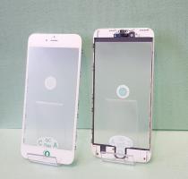 Стекло для переклейки iPhone 6S Plus с рамкой белое