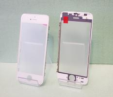 Стекло с рамкой iPhone 5S/iphone SE для переклейки белое