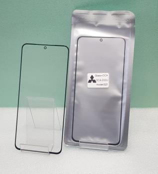 Стекло для переклейки Samsung Galaxy S21, SM G991, черное