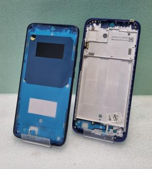 Рамка дисплея (средняя часть корпуса) Xiaomi Redmi 7, m1810f6lg, синяя