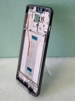 Рамка дисплея Xiaomi Redmi Note 8 Pro (M1906G7G/M1906G7i/M1906G7E/M1906G7T/2015105/G7 (с одним отверстием под СИМ холдер) черная