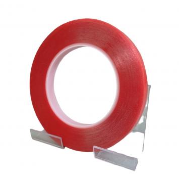 Скотч двусторонний, монтажный (красный) для вклейки сенсоров. ширина 10 мм, толщина 0.3 мм, длина 25м