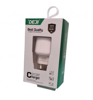 Сетевое зарядное устройство Deji DJ-A88 20W, выход USB-C 5v 3A, выход USB-A 5v 3A, оригинал, белое