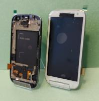 Дисплей Samsung Galaxy S3 Duos, GT i9300i, с сенсором белый, Amoled