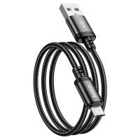 Кабель USB - Micro USB HOCO X89 в тканевой оплетке 2.4А длина 1 метр (OR)