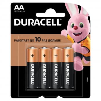 Комплект батареек Duracell AA (пальчиковые) LR6 4 шт