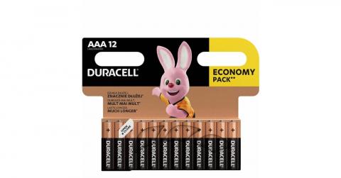 Комплект батареек AAA Duracell (мизинчиковые) LR03 12 шт